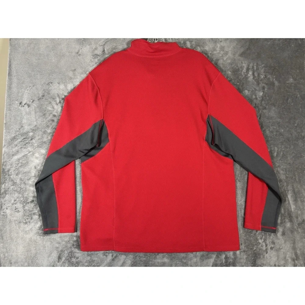 Nike ACG Sweatshirt Mens 2XL Quarter Zip 1/4 Chest Pocket Pullover Red Dri‎ Fit